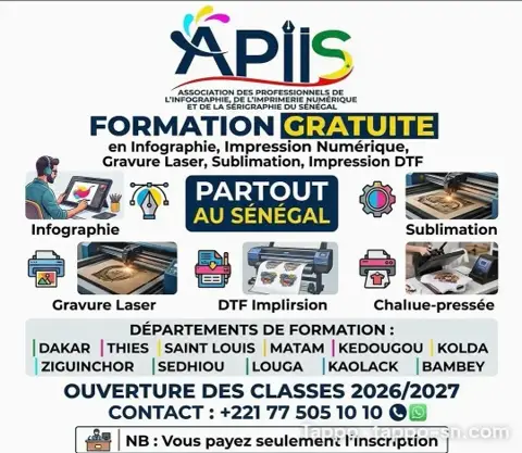 Formation Gratuite APIIS – Infographie, Impression, Gravure Laser, Sub
