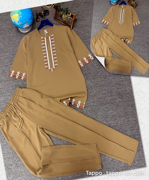 Tenue traditionnelle homme beige
