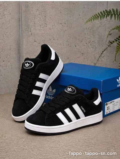 Baskets Adidas Campus noires et rose
