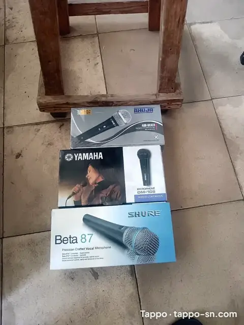 Microphone a fil et sans fil