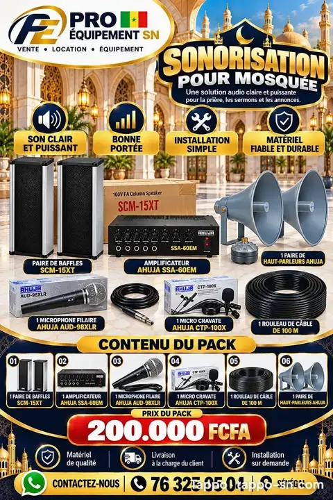 Pack sonorisation pour mosquée