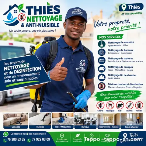 Service de nettoyage et désinfection