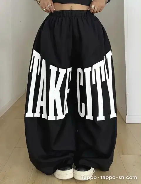 Pantalon oversize noir