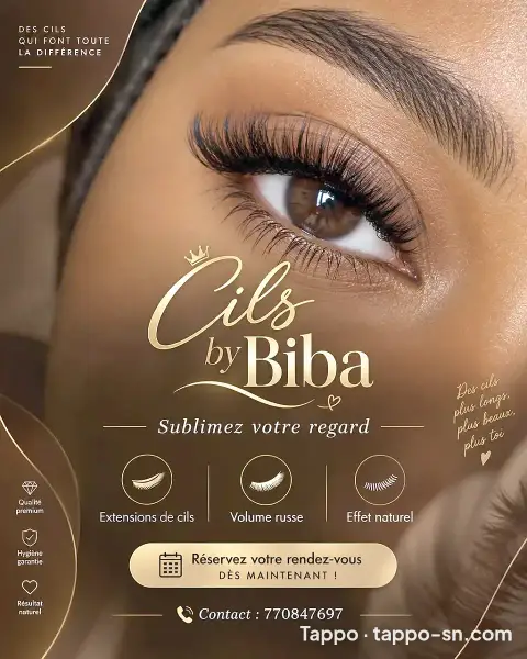 Pose d'extensions de cils et volume russe - Cils by Biba