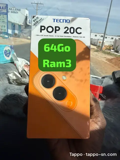 Tecno Pop 20C 64Go RAM 3Go