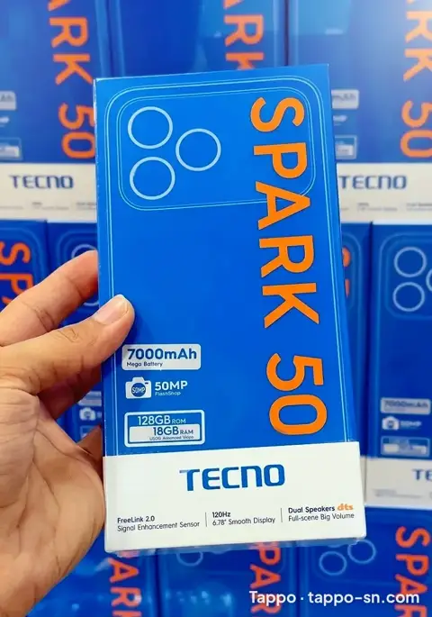 Tecno Spark 50 128GB ROM 7000mAh