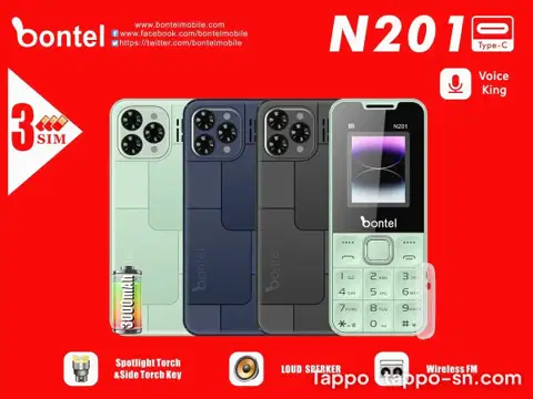Telephone bontel n201 3 sim torche fm