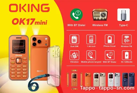 Telephone Oking OK17 mini avec coque et laniere