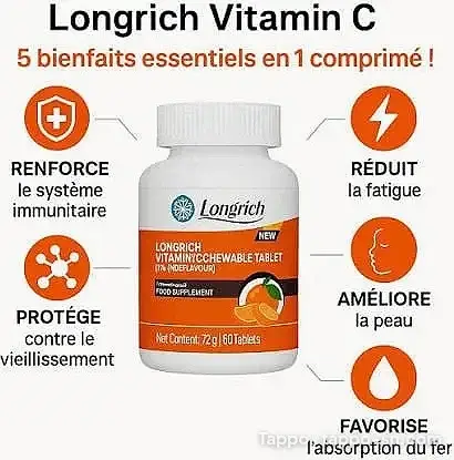 Longrich Vitamin C 60 comprimés