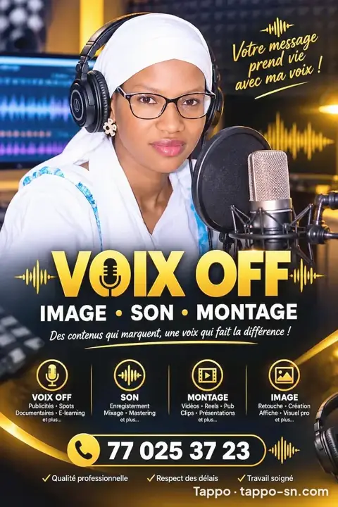 Voix off, image, son et montage professionnelle
