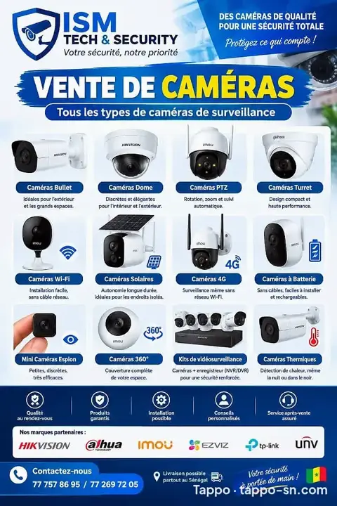 Vente de caméras de surveillance ISM Tech & Security