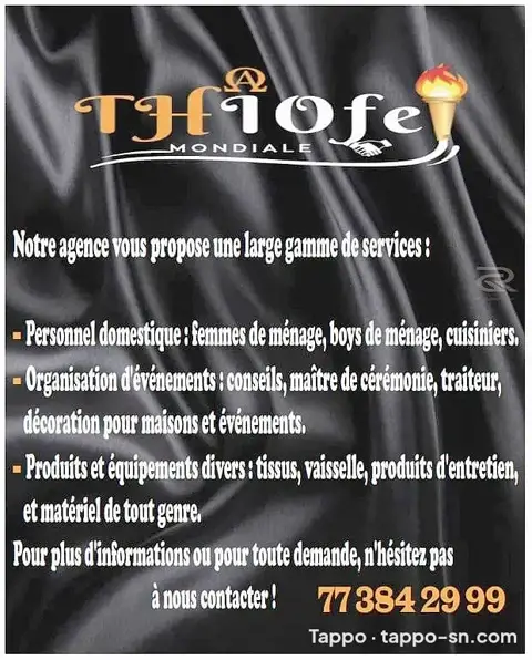 Agence Thiofe Mondiale : personnel, événements et équipements