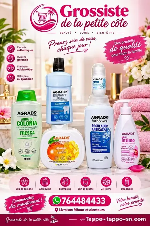 Pack 6 produits cosmétiques Agrado