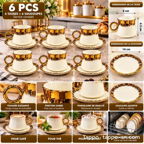 Service à café et thé en porcelaine