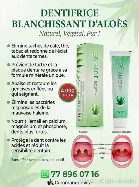 DENTIFRICE BLANCHISSANT D'ALOÈS