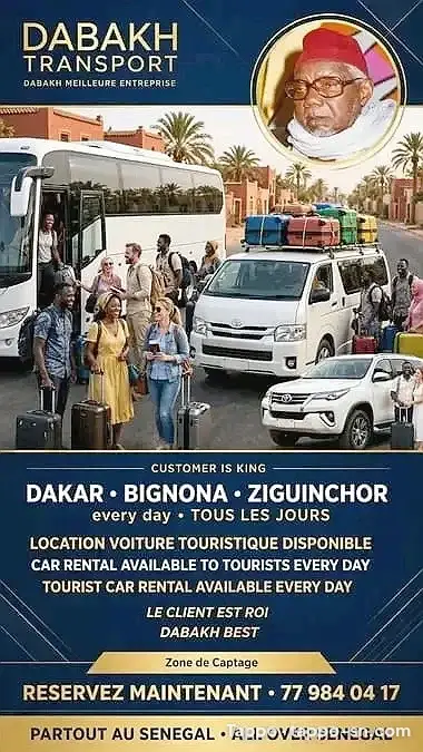 Dabakh Transport Dakar Bignona Ziguinchor tous les jours