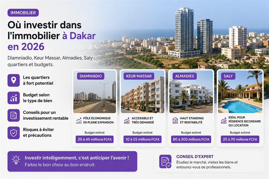 Où investir dans l'immobilier à Dakar