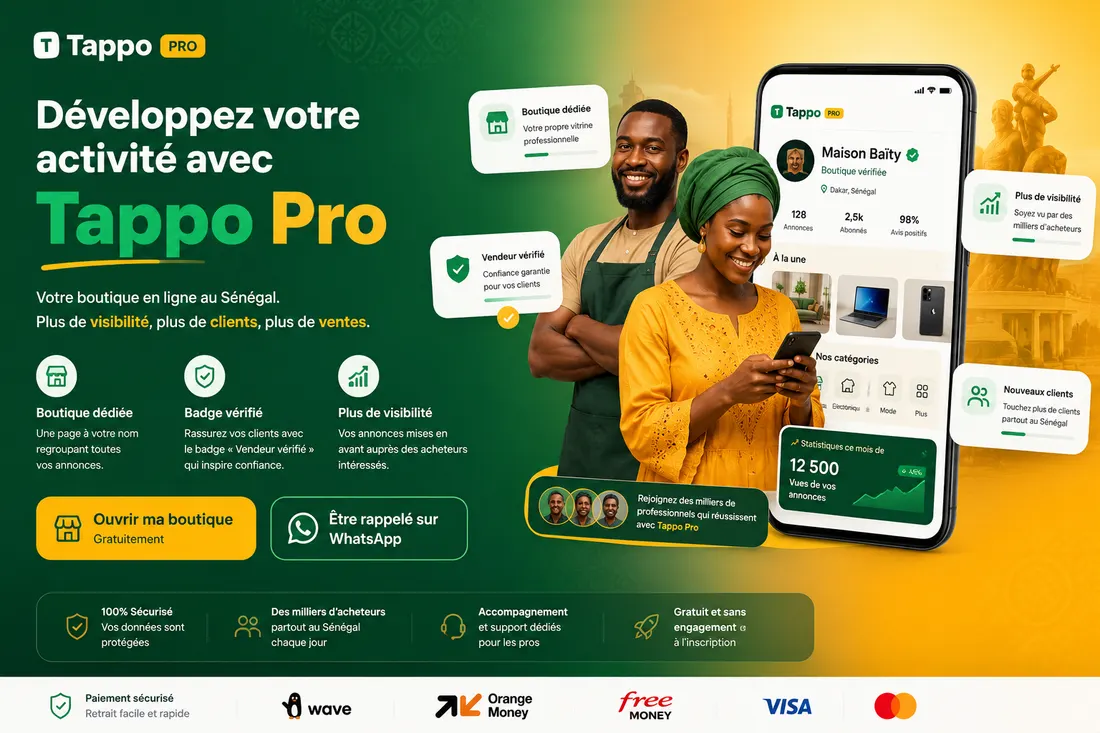 Tappo Pro — développez votre activité au Sénégal